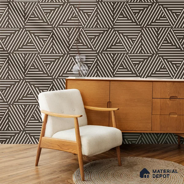 Mirage Abstract and Geometric Theme Modern Room Handmade (Customised Wallpaper)