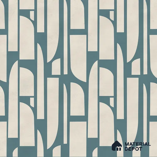 Rhythms Abstract Theme Modern Room , Teal Color Canvas (Customised Wallpaper)