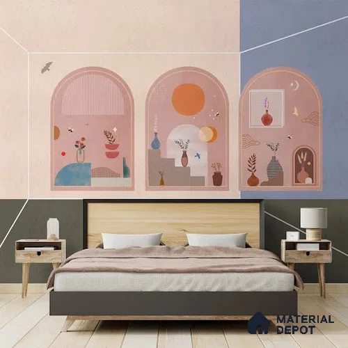 Contemporary Charm Abstract Theme Modern Handmade (Customised Wallpaper)