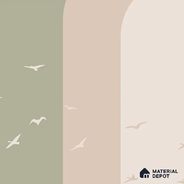 Modern Mood Abstract Design Wall Pastel Green Soft Feel (Customised Wallpaper)