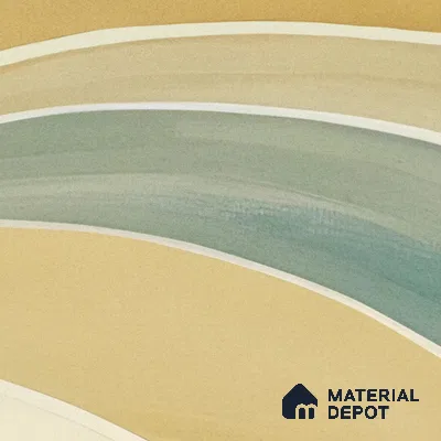 Serene Ocean Watercolor Style for Rooms Yellow Handmade (Customised Wallpaper)