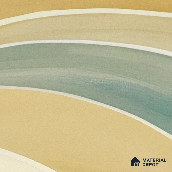 Serene Ocean Watercolor Style for Rooms Yellow Handmade (Customised Wallpaper)