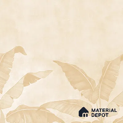 Tropical Forest, Digitally Painted Yellow Soft Feel (Customised Wallpaper)