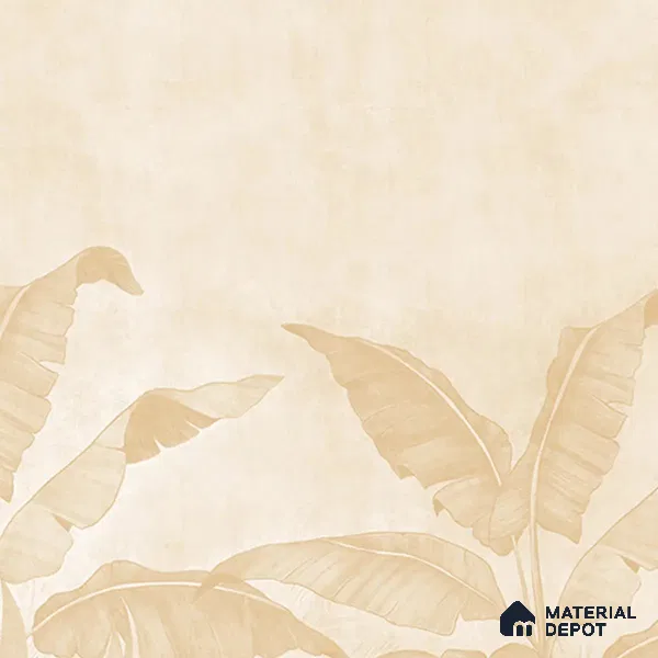Tropical Forest, Digitally Painted Yellow Soft Feel (Customised Wallpaper)
