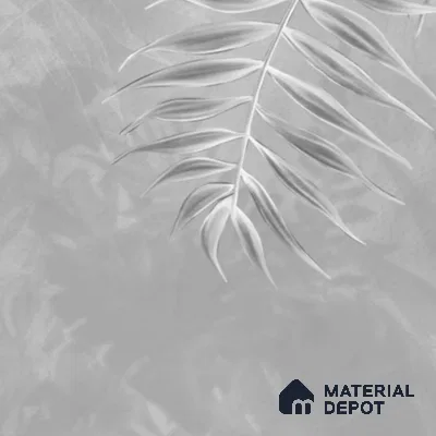 Misty Tropics Grey Tropical Leaf Customised Handmade (Customised Wallpaper)