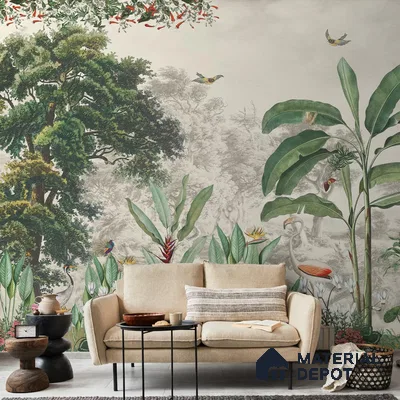 Jhurmut- Tropical Theme Designer Soft Feel (Customised Wallpaper)