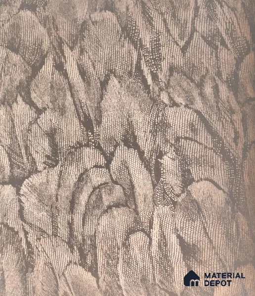 WK2-267 | Taupe Feather Plumage Floral Wallpaper - 10 Meter x 21 Inches, 57.37 Sq. Ft. (Min. 15% Wastage)