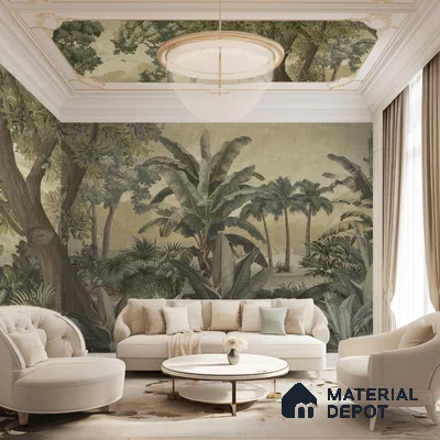 Lush European Landscape Handmade Finish (Customised Wallpaper)