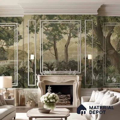 Lush European Landscape Handmade Finish (Customised Wallpaper)