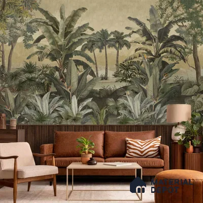 Lush European Landscape Sandstone Finish (Customised Wallpaper)