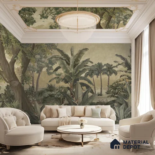 Lush European Landscape Canvas Finish (Customised Wallpaper)