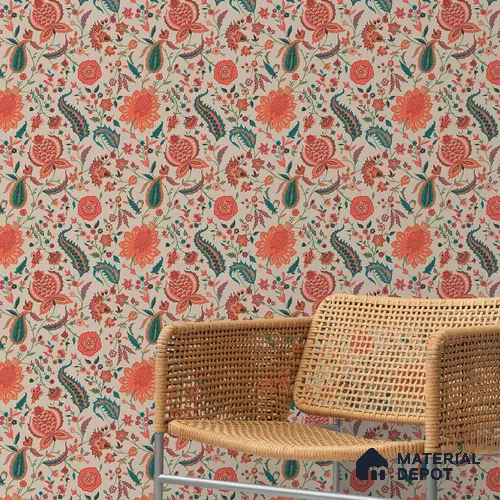 Premium Indian Colorful Room 10 Meter x 19.68 inches Soft Feel Wallpaper - 54 Sq. Ft. | Minimum 15% wastage during installation