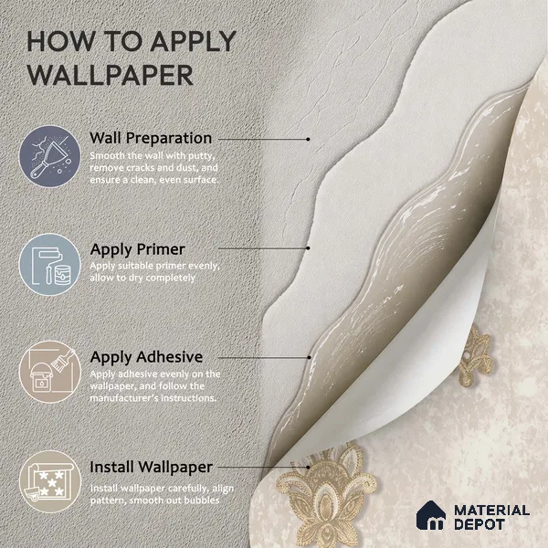 1314 | 10 Meter x 21 Inches Damask Look Wallpaper - 57.41 Sq. Ft. | Minimum 15% wastage during installation