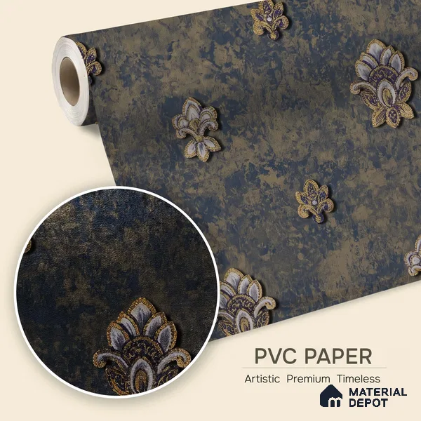 1311 | 10 Meter x 21 Inches Damask Look Wallpaper - 57.41 Sq. Ft. | Minimum 15% wastage during installation