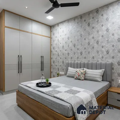 1312 | 10 Meter x 21 Inches Damask Look Wallpaper - 57.41 Sq. Ft. | Minimum 15% wastage during installation
