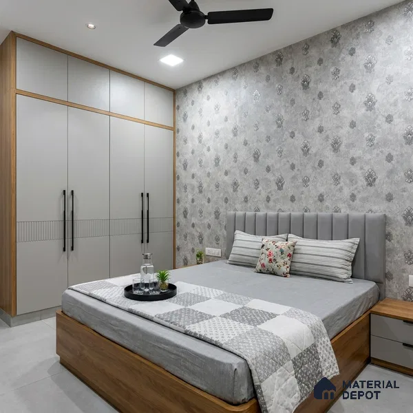 1312 | 10 Meter x 21 Inches Damask Look Wallpaper - 57.41 Sq. Ft. | Minimum 15% wastage during installation