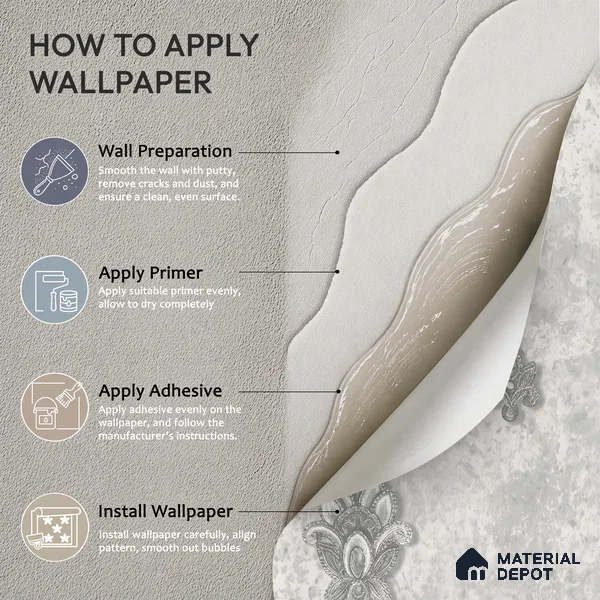 1312 | 10 Meter x 21 Inches Damask Look Wallpaper - 57.41 Sq. Ft. | Minimum 15% wastage during installation