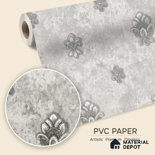 1312 | 10 Meter x 21 Inches Damask Look Wallpaper - 57.41 Sq. Ft. | Minimum 15% wastage during installation