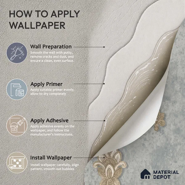 1313 | 10 Meter x 21 Inches Damask Look Wallpaper - 57.41 Sq. Ft. | Minimum 15% wastage during installation