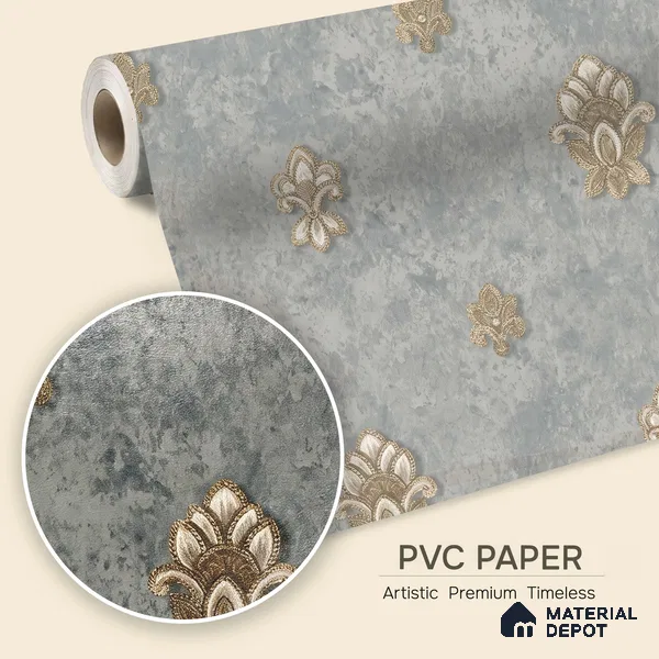 1313 | 10 Meter x 21 Inches Damask Look Wallpaper - 57.41 Sq. Ft. | Minimum 15% wastage during installation