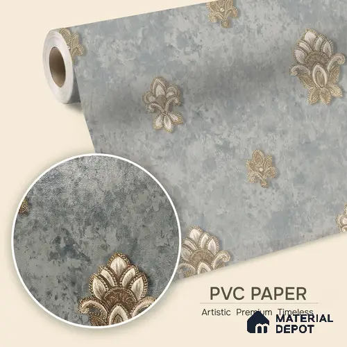 1313 | 10 Meter x 21 Inches Damask Look Wallpaper - 57.41 Sq. Ft. | Minimum 15% wastage during installation