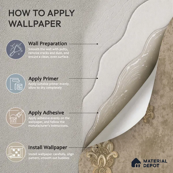 1315 | 10 Meter x 21 Inches Damask Look Wallpaper - 57.41 Sq. Ft. | Minimum 15% wastage during installation