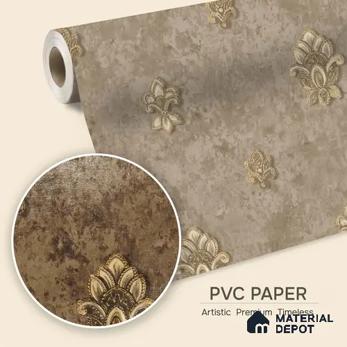 1315 | 10 Meter x 21 Inches Damask Look Wallpaper - 57.41 Sq. Ft. | Minimum 15% wastage during installation