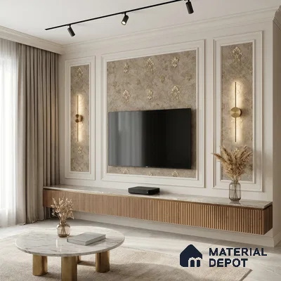 1315 | 10 Meter x 21 Inches Damask Look Wallpaper - 57.41 Sq. Ft. | Minimum 15% wastage during installation