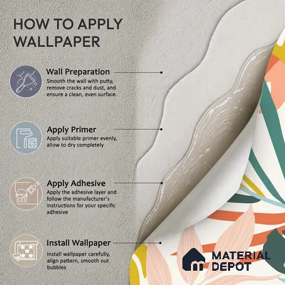 Multi Colour Modern Tropical Foliage Abstract Serenity Art | WP 03919 Non Woven Matte Finish Tropical Style Premium Customized size Wallpaper | 150 GSM WP01MTF Paper | (MOQ = 30 Sq. Ft.)