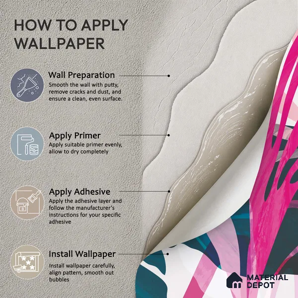 Pink Teal Modern Botanical Leaf Abstract Nature Art | WP 03921 B Canvas Texture Finish Tropical Style luxurious Customized size Wallpaper | 250 GSM WP01CNF Paper | (MOQ = 30 Sq. Ft.)