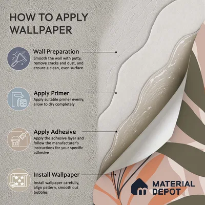 Warm Beige Abstract Leaf Line Tropical Mist Nature Art | WP 03923 B Canvas Texture Finish Tropical Style luxurious Customized size Wallpaper | 250 GSM WP01CNF Paper | (MOQ = 30 Sq. Ft.)