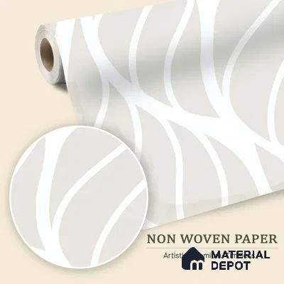 Ivory Beige Abstract Botanical Leaves Leafy Hues Wall Art | WP 03926 Non Woven Matte Finish Tropical Style Premium Customized size Wallpaper | 150 GSM WP01MTF Paper | (MOQ = 30 Sq. Ft.)