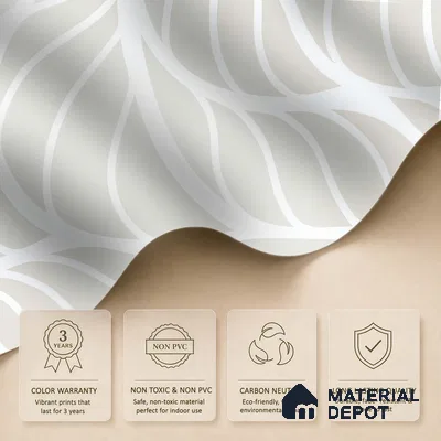 Ivory Beige Abstract Botanical Leaves Leafy Hues Wall Art | WP 03926 Non Woven Matte Finish Tropical Style Premium Customized size Wallpaper | 150 GSM WP01MTF Paper | (MOQ = 30 Sq. Ft.)