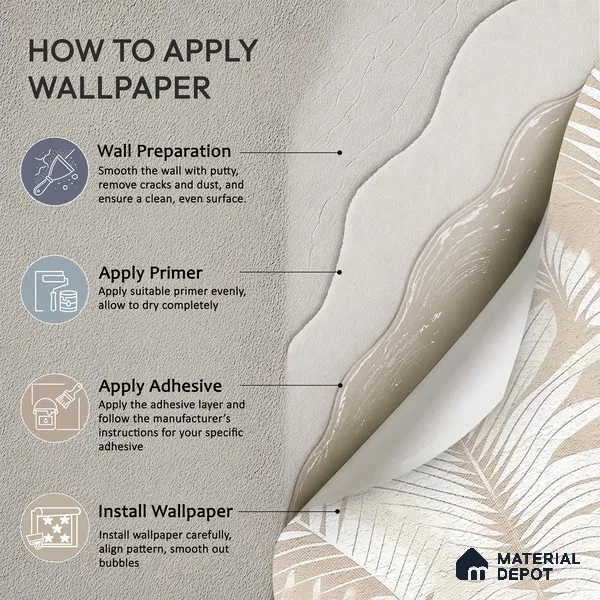 Light Beige Minimal Palm Leaf Texture Tropical Mist Nature Art | WP 03927 B Canvas Texture Finish Tropical Style luxurious Customized size Wallpaper | 250 GSM WP01CNF Paper | (MOQ = 30 Sq. Ft.) | Design change not possible