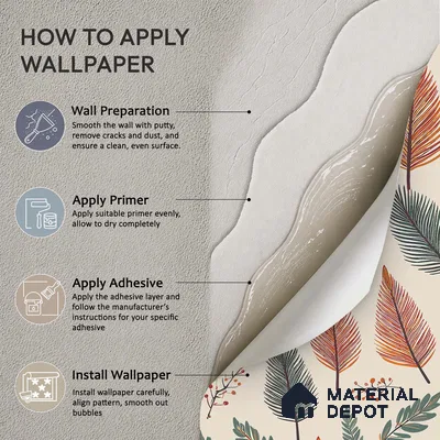 Beige Scandinavian Style Leaf Abstract Serenity Art | WP 03930 B Canvas Texture Finish Tropical Style luxurious Customized size Wallpaper | 250 GSM WP01CNF Paper | (MOQ = 30 Sq. Ft.)