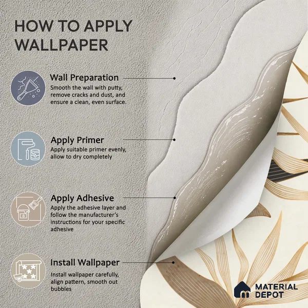 Cream Abstract Tropical with Gold Accents Leafy Hues Botanical Wall Art | WP 03931 B Canvas Texture Finish Tropical Style luxurious Customized size Wallpaper | 250 GSM WP01CNF Paper | (MOQ = 30 Sq. Ft.)