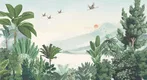 Misty Green Forest Valley Scenic Artistic Charm Designer Wallpaper | Material Depot