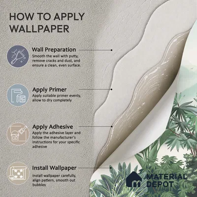 Misty Green Forest Valley Scenic Artistic Charm Designer | WP 03934 B Canvas Texture Finish Tropical Style luxurious Customized size Wallpaper | 250 GSM WP01CNF Paper | (MOQ = 30 Sq. Ft.)