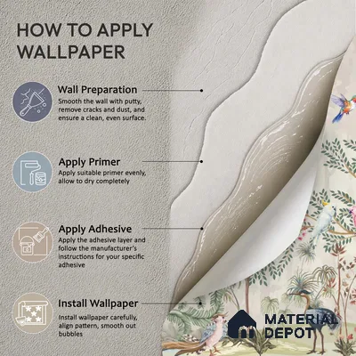 Warm Stone Birdlife Estate Mural Artistic Charm Designer | WP 03936 B Canvas Texture Finish Chinoiserie Style luxurious Customized size Wallpaper | 250 GSM WP01CNF Paper | (MOQ = 30 Sq. Ft.)
