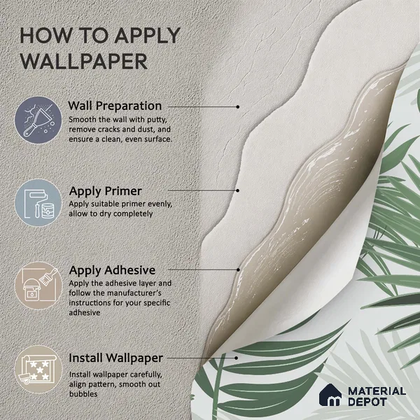 Cool Sage Palm Silhouette Pattern Abstract Nature Art | WP 03937 B Canvas Texture Finish Tropical Style luxurious Customized size Wallpaper | 250 GSM WP01CNF Paper | (MOQ = 30 Sq. Ft.)