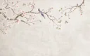 Soft Pearl Blossom Branch Elegance Chinoserie Mural Art Wallpaper | Material Depot