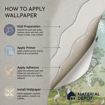 White Blossom Aviary Meadow Tropical Mist Nature Art | WP 03950 B Canvas Texture Finish Tropical Style luxurious Customized size Wallpaper | 250 GSM WP01CNF Paper | (MOQ = 30 Sq. Ft.)