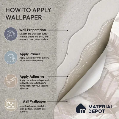 Ivory Banana Leaf Whisper Tropical Mist Nature Art | WP 03957 B Canvas Texture Finish Tropical Style luxurious Customized size Wallpaper | 250 GSM WP01CNF Paper | (MOQ = 30 Sq. Ft.) | Design change not possible