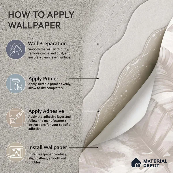 Ivory Banana Leaf Whisper Tropical Mist Nature Art | WP 03957 B Canvas Texture Finish Tropical Style luxurious Customized size Wallpaper | 250 GSM WP01CNF Paper | (MOQ = 30 Sq. Ft.) | Design change not possible