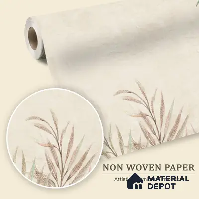 Soft Tropic Aviary Frame Tropical Mist Nature Art | WP 03961 Non Woven Matte Finish Tropical Style Premium Customized size Wallpaper | 150 GSM WP01MTF Paper | (MOQ = 30 Sq. Ft.) | Design change not possible