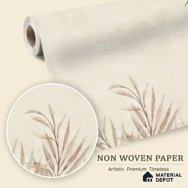 Soft Tropic Aviary Frame Tropical Mist Nature Art | WP 03961 Non Woven Matte Finish Tropical Style Premium Customized size Wallpaper | 150 GSM WP01MTF Paper | (MOQ = 30 Sq. Ft.) | Design change not possible