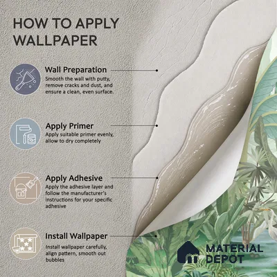 Soft Jungle Symphony Tropical Mist Nature Art | WP 03971 B Canvas Texture Finish Tropical Style luxurious Customized size Wallpaper | 250 GSM WP01CNF Paper | (MOQ = 30 Sq. Ft.)