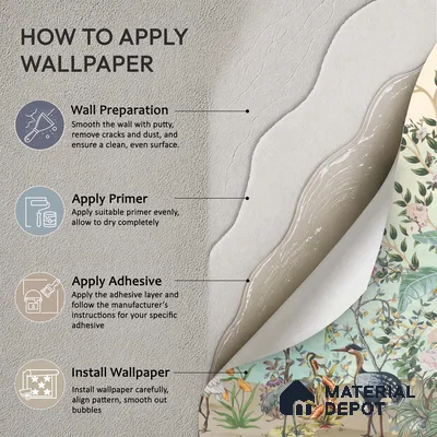 Soft Horizon Jungle Tropical Mist Nature Art | WP 03972 Non Woven Matte Finish Tropical Style Premium Customized size Wallpaper | 150 GSM WP01MTF Paper | (MOQ = 30 Sq. Ft.)