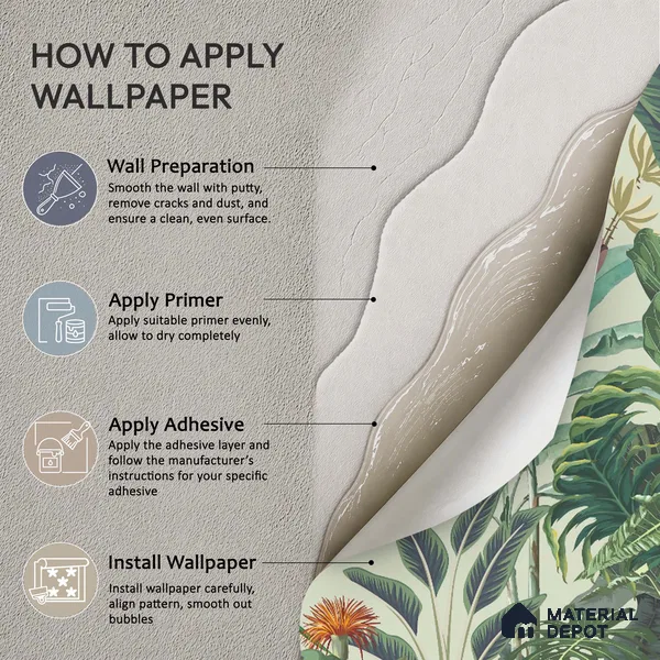 Verdant Palm Symphony Artistic Charm Designer | WP 03974 B Canvas Texture Finish Tropical Style luxurious Customized size Wallpaper | 250 GSM WP01CNF Paper | (MOQ = 30 Sq. Ft.)