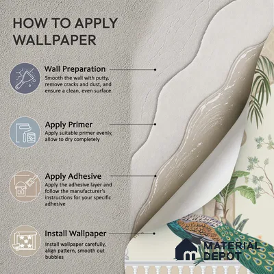 Peacock Veranda Royale Artistic Charm Designer | WP 03975 Non Woven Matte Finish Chinoiserie Style Premium Customized size Wallpaper | 150 GSM WP01MTF Paper | (MOQ = 30 Sq. Ft.)
